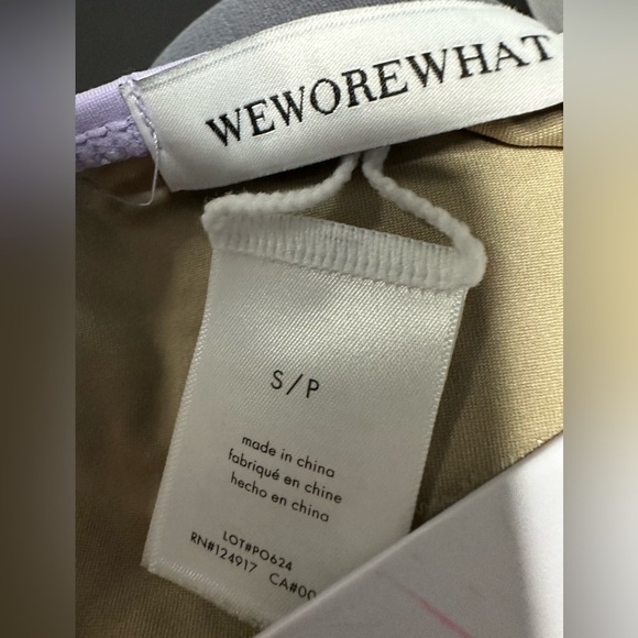 WEWOREWHAT Swim Bikini Bottoms High Cut Lavender Lilac Small NWT - Picture 4 of 8